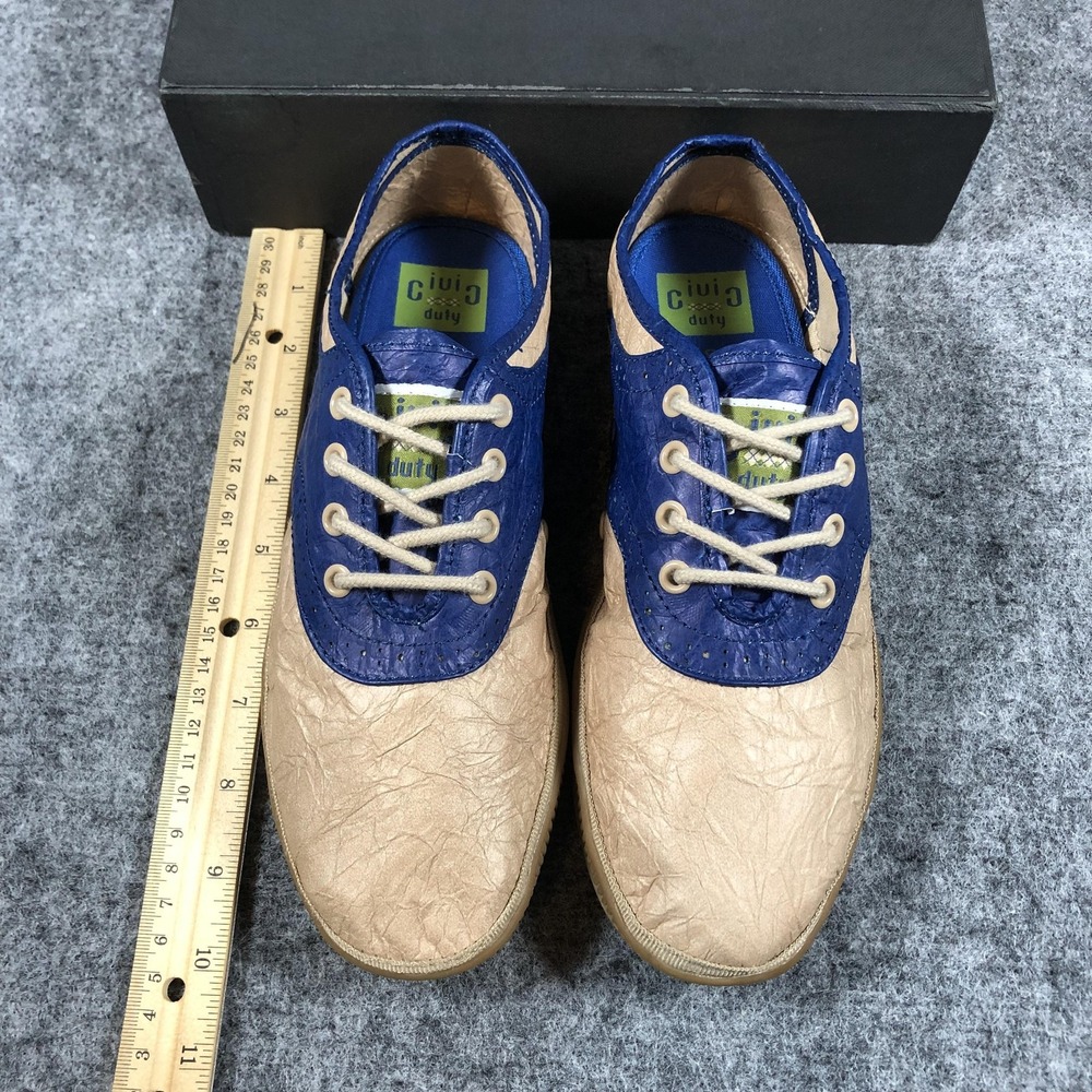 Civic Duty Shoes Women's Size 8 Paper‎ Bag Navy Blue CDL103 Tyvek Upper Casual - Picture 10 of 11